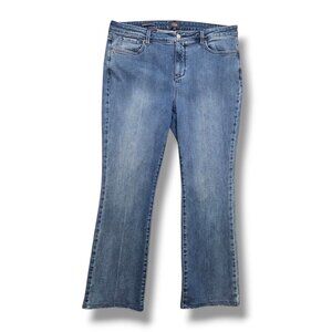 NYDJ Barbara Bootcut Jeans Womens 16 HEMMED High Rise Lift Tuck